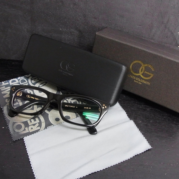 実際に弊社で買取させて頂いたOliver Goldsmith/オリバー ゴールドスミス VICE CONSUL-s 黒縁 メガネフレーム/眼鏡の画像 6枚目