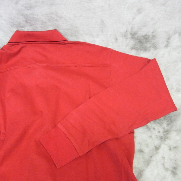 実際に弊社で買取させて頂いた【未使用】MIZUNO/ミズノ ゴルフウェア 長袖ポロシャツ レッド/Lの画像 2枚目