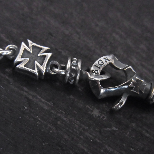 実際に弊社で買取させて頂いたDEAL DESIGN/ディールデザイン スカルズ＆クロス チェーン L/50㎝の画像 2枚目