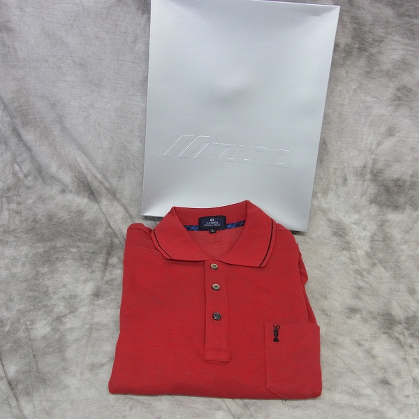 実際に弊社で買取させて頂いた【未使用】MIZUNO/ミズノ ゴルフウェア 長袖ポロシャツ レッド/L
