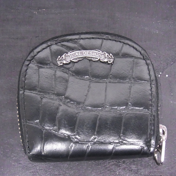 実際に弊社で買取させて頂いたDEAL DESIGN/ディールデザイン 型押し ラウンドジップコインケースの画像 3枚目