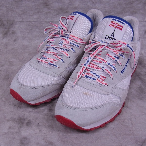 実際に弊社で買取させて頂いたReebok×MAISON KITSUNE/リーボック×メゾンキツネ レザー スニーカー M46165/29