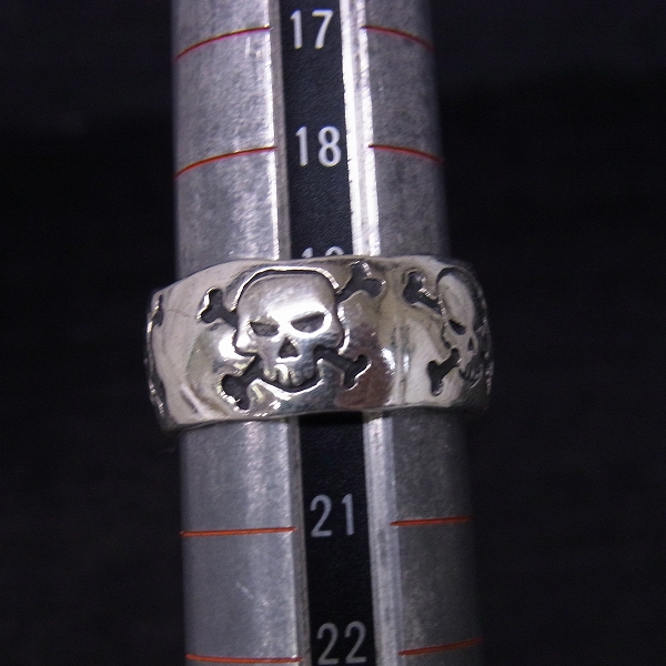 実際に弊社で買取させて頂いた【証明書有】CRAZY PIG/クレイジーピッグ 5スカル/クロスボーン リング 指輪/19.5号の画像 6枚目