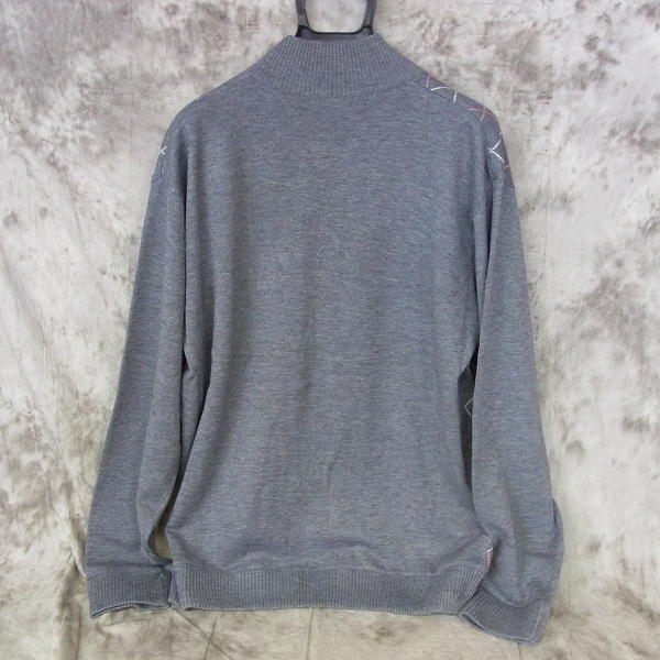 実際に弊社で買取させて頂いた【未使用】FILA/フィラ ゴルフウェア アーガイル柄 アウターブルゾン グレー/LLの画像 1枚目