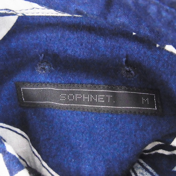 実際に弊社で買取させて頂いたSOPHNET/ソフネット 15AW NATIVE INDIGO FLANNEL B.D SHIRT/ネルシャツ SOPH-156045/Mの画像 2枚目