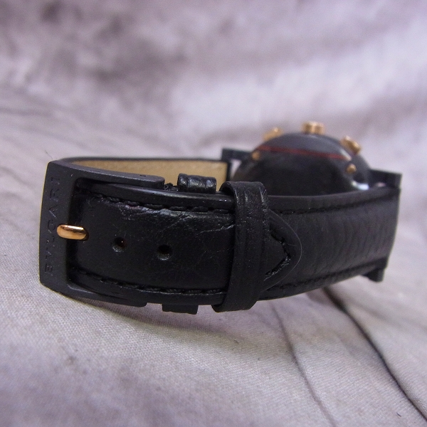 実際に弊社で買取させて頂いたBVLGARI/ブルガリ メンズウォッチ/腕時計 カーボンゴールド クロノグラフ/クォーツ BB38CLCH【動作未確認】の画像 3枚目