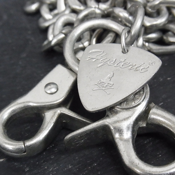 HYSTERIC GLAMOUR スタッズレザーウォレットチェーン ロゴスタッズ ラウンドジップミニウォレット|HYSTERIC GLAMOUR WOMEN