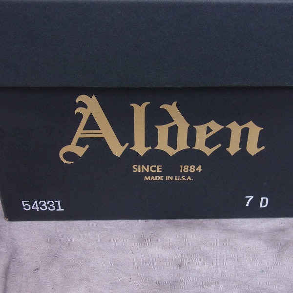 実際に弊社で買取させて頂いたAlden/オールデン コードバン Vチップレザーシューズ/54331/7Dの画像 9枚目