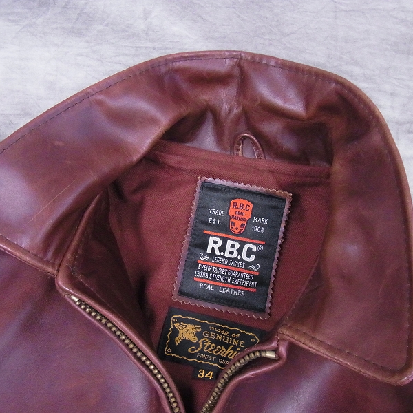 R.B.C. レジェンドジャケット 本革 34