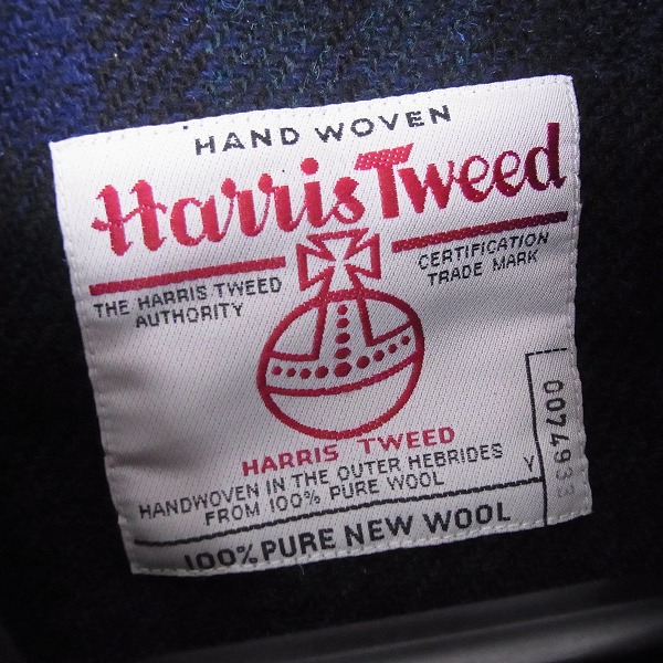 実際に弊社で買取させて頂いたSHIPS/シップス×Harris Tweed/ハリスツイード ライナー付Ｐコート Mの画像 2枚目