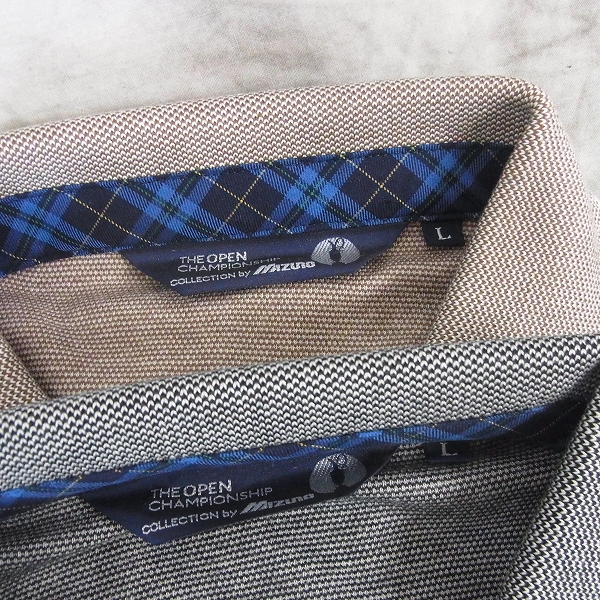 実際に弊社で買取させて頂いた【未使用】MIZUNO/ミズノ ゴルフウェア 長袖ポロシャツ 2点SET/Lの画像 1枚目