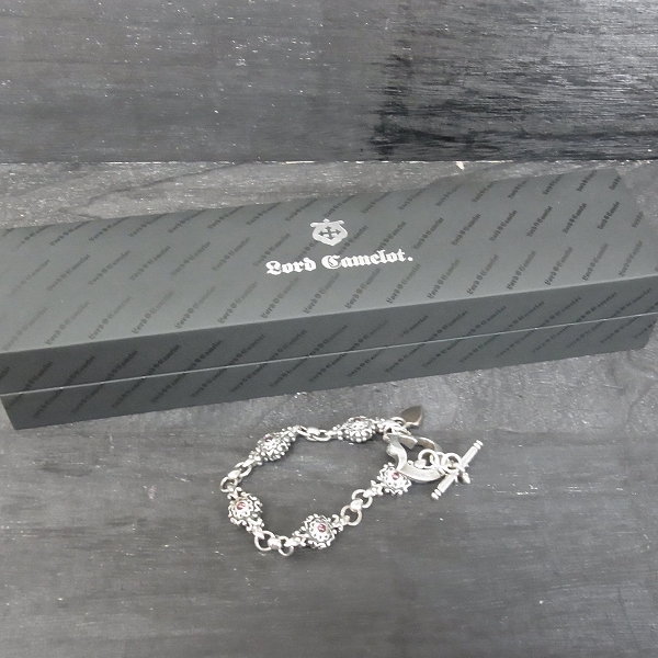 実際に弊社で買取させて頂いたLord Camelot/ロードキャメロット デザインブレスレットｗ/ガーネット LC-1102GN/21cmの画像 8枚目