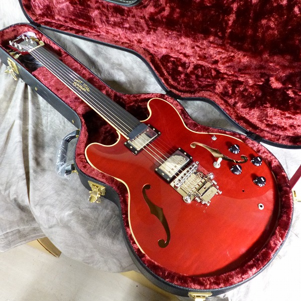 実際に弊社で買取させて頂いた★Fujigen/フジゲン MSA-HP 日本製 カスタム セミアコ エレキギター ハードケース付