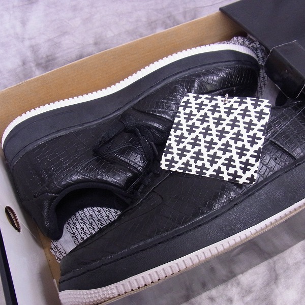 実際に弊社で買取させて頂いた【観賞用】NIKE/ナイキ×藤原ヒロシ Fragment Design HTM AF1 新潟中越地震チャリティ 028/150限定 305895-003 26.5の画像 8枚目