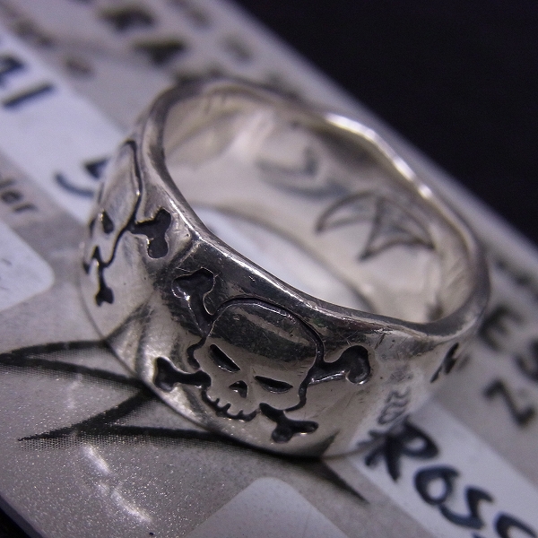 実際に弊社で買取させて頂いた【証明書有】CRAZY PIG/クレイジーピッグ 5スカル/クロスボーン リング 指輪/19.5号