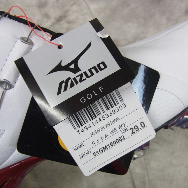 実際に弊社で買取させて頂いた【未使用】Mizuno/ミズノ ゴルフシューズ GENEM 006/ジェネム006 Boa 51GM160062 29cm ホワイト×レッドの画像 6枚目