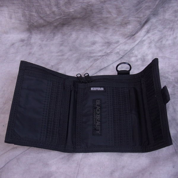 実際に弊社で買取させて頂いたHEAD PORTER/ヘッドポーター BLACK BEAUTY 三つ折り財布の画像 2枚目