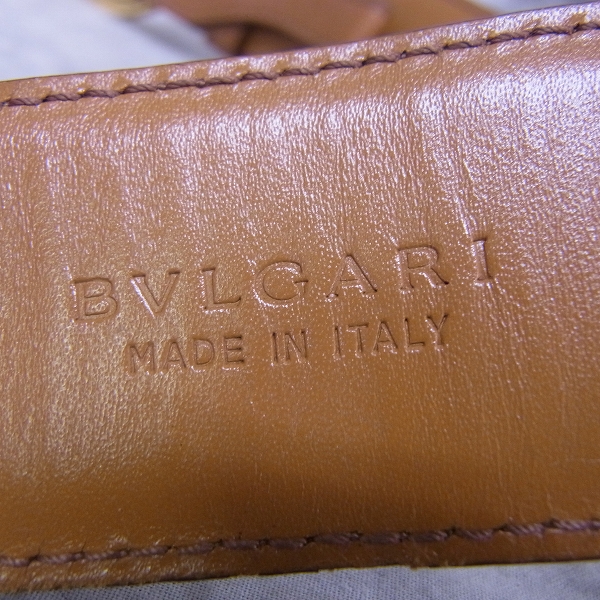 実際に弊社で買取させて頂いたBVLGARI/ブルガリ ラウンドバックルレザーベルトの画像 5枚目