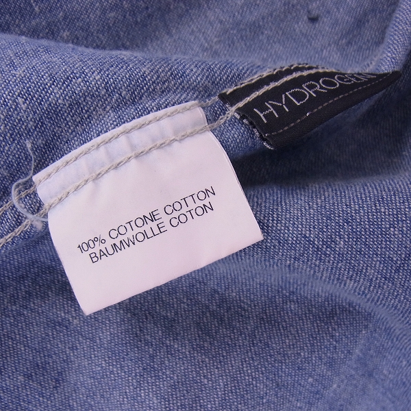 実際に弊社で買取させて頂いたHYDROGEN/ハイドロゲン デニムシャツ ワンポイントスカル刺繍/Sの画像 3枚目