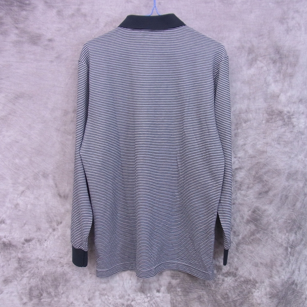 実際に弊社で買取させて頂いた【未使用】MIZUNO/ミズノ ゴルフウェア 長袖ポロシャツ ボーダー柄/Lの画像 1枚目