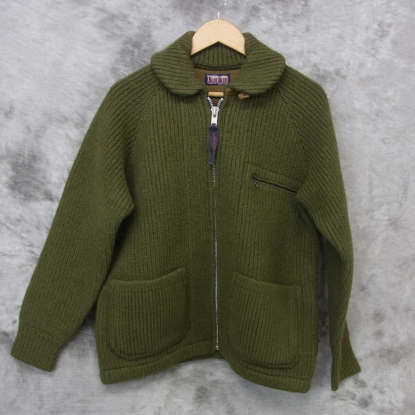実際に弊社で買取させて頂いたBLUE BLUE/ブルーブルー ポケット付 厚手ニットジャケット 2