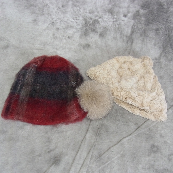 実際に弊社で買取させて頂いたCA4LA/カシラ モヘア/ニットキャップ 2点セット