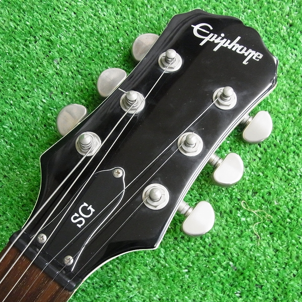 実際に弊社で買取させて頂いた★Epiphone/エピフォン SG エレキギター ホワイト ソフトケース付の画像 1枚目