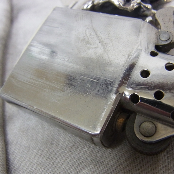 実際に弊社で買取させて頂いたTRAVIS WALKER/トラヴィスワーカー スターリング ZIPPO/ジッポー メルティングスカルの画像 6枚目