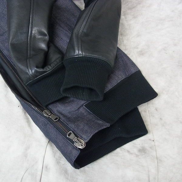 実際に弊社で買取させて頂いたjunhashimoto/ジュンハシモト 袖レザー 切替 MA-1 BLS004B04 /3の画像 7枚目