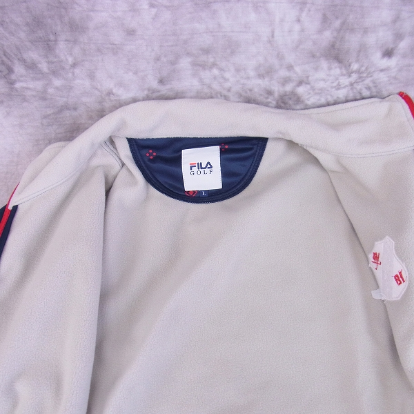 実際に弊社で買取させて頂いた【未使用】FILA/フィラ ゴルフウェア アウタージャージ/Lの画像 4枚目