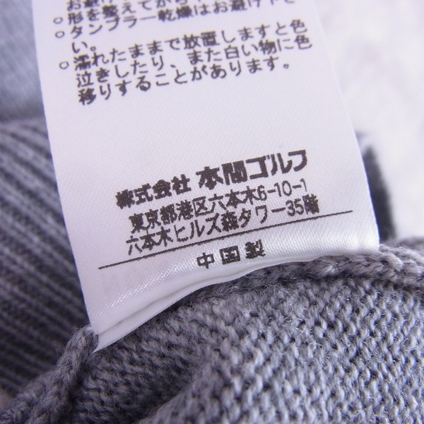 実際に弊社で買取させて頂いた【未使用】HONMA/ホンマ ゴルフウェア Vネックセーター アーガイル柄 グレー/Lの画像 4枚目