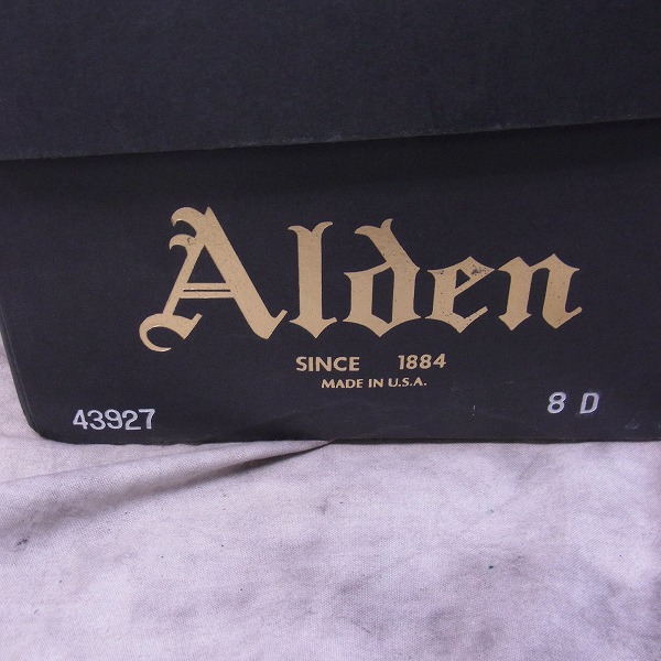 実際に弊社で買取させて頂いたALDEN/オールデン クロムエクセルレザー Uチップシューズ 43927/8Dの画像 9枚目