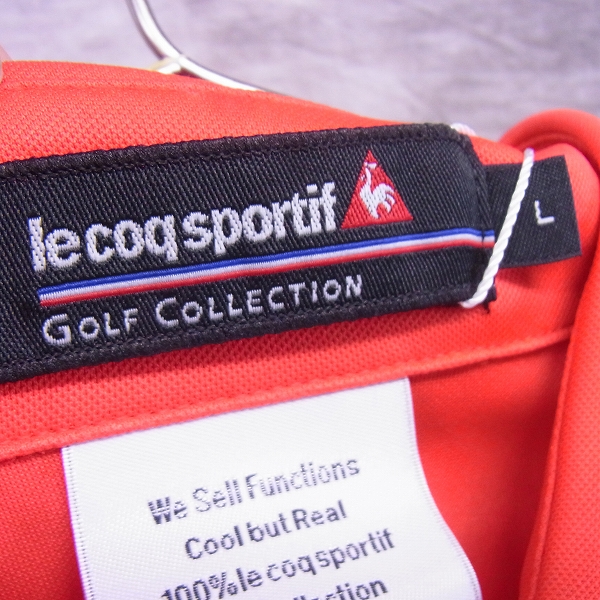 実際に弊社で買取させて頂いた【未使用】le coq sportif/ルコックスポルティフ ゴルフウェア インナー付き半袖・長袖ポロシャツ 2点セット/Lの画像 2枚目
