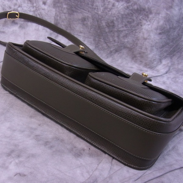 実際に弊社で買取させて頂いたHUNTING WORLD/ハンティングワールド レザー ショルダーバッグ カーキの画像 3枚目