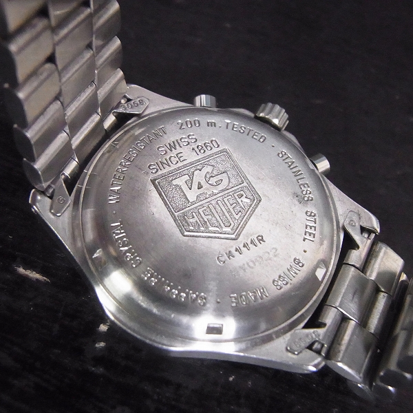 実際に弊社で買取させて頂いたTAG HEUER/タグホイヤー シーレーサー クロノグラフ 腕時計 CK111R【動作未確認】の画像 4枚目