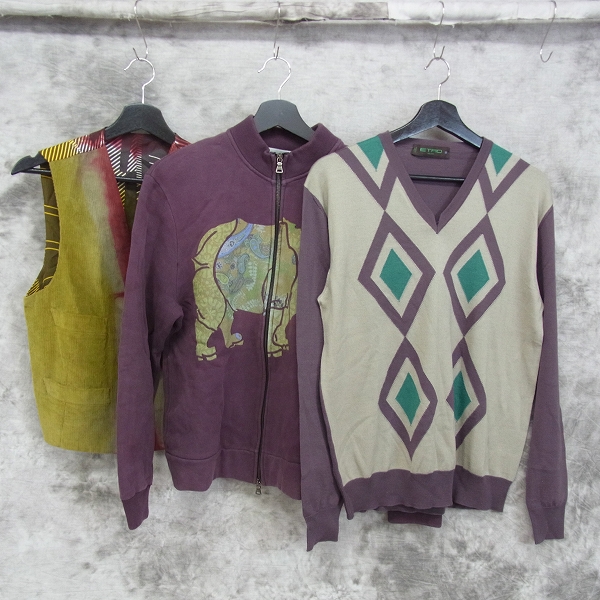 実際に弊社で買取させて頂いたETRO/エトロ 長袖シャツ/ベスト/セーター/ブルゾン等  7点セットの画像 1枚目