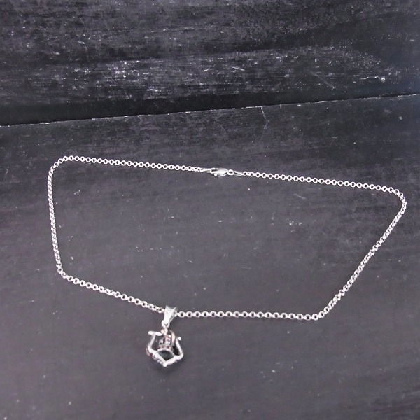 実際に弊社で買取させて頂いた【ギャラ付】Lord Camelot/ロードキャメロット エンブレム クラウン ネックレスw/ガーネット Lc-910の画像 4枚目