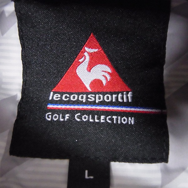 実際に弊社で買取させて頂いた【未使用】le coq sportif/ルコックスポルティフ ゴルフウェア フード付き 中綿ベスト ホワイト/Lの画像 2枚目