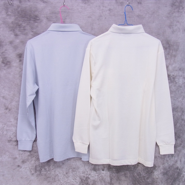 実際に弊社で買取させて頂いた【未使用】MIZUNO/ミズノ ゴルフウェア 長袖ポロシャツ 首中チェック柄 2点SET/Lの画像 1枚目