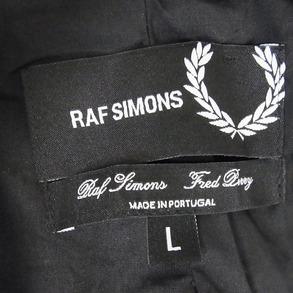 実際に弊社で買取させて頂いたFRED PERRY/フレッドペリー×RAF SIMONS/ラフシモンズ コラボ チェック柄Pコート/Lの画像 2枚目