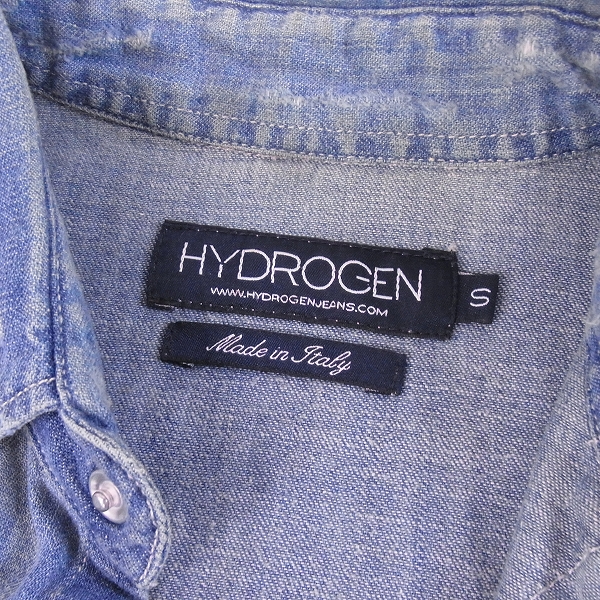 実際に弊社で買取させて頂いたHYDROGEN/ハイドロゲン デニムシャツ ワンポイントスカル刺繍/Sの画像 2枚目