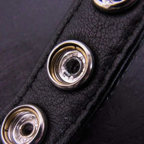 実際に弊社で買取させて頂いたDEAL DESIGN/ディールデザイン 3ドット ブレードリリー パイソンレザー ブレスレットの画像 4枚目