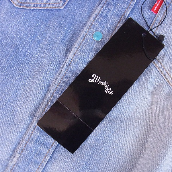実際に弊社で買取させて頂いた【16SS】Marbles/マーブルス LONG STONE CRUSH DENIM SHIRTS/クラッシュ デニムシャツ MSH-S1605 Mの画像 7枚目