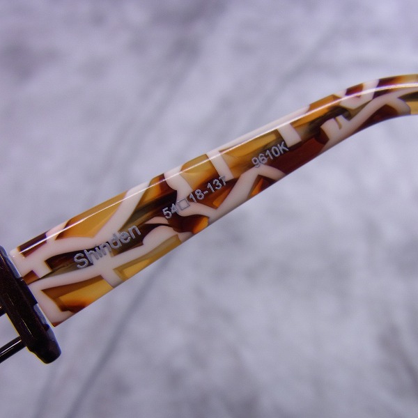 実際に弊社で買取させて頂いたless than human/レスザンヒューマン shinden/シンデン キリン メガネフレーム 9610Kの画像 4枚目