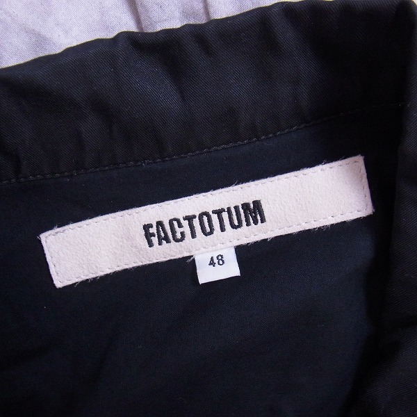 実際に弊社で買取させて頂いたFACTOTUM/ファクトタム 刺繍 ジップアップ シャツジャケット ポケット 長袖 日本製/48の画像 2枚目