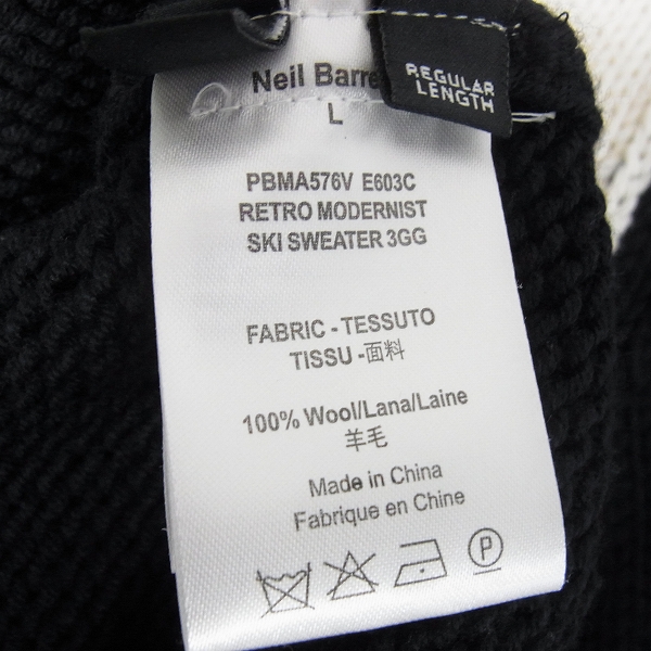 実際に弊社で買取させて頂いたNeil Barrett/ニールバレット カラーブロック ニット セーター PBMA576V E603C /Lの画像 3枚目