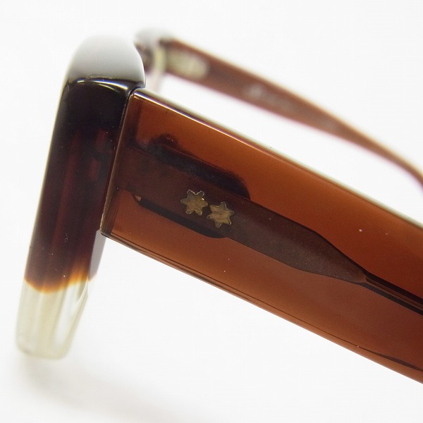 実際に弊社で買取させて頂いたOLIVER GOLDSMITH/オリバーゴールドスミス KOLUS 度入り眼鏡/メガネフレーム クリア/茶 の画像 7枚目