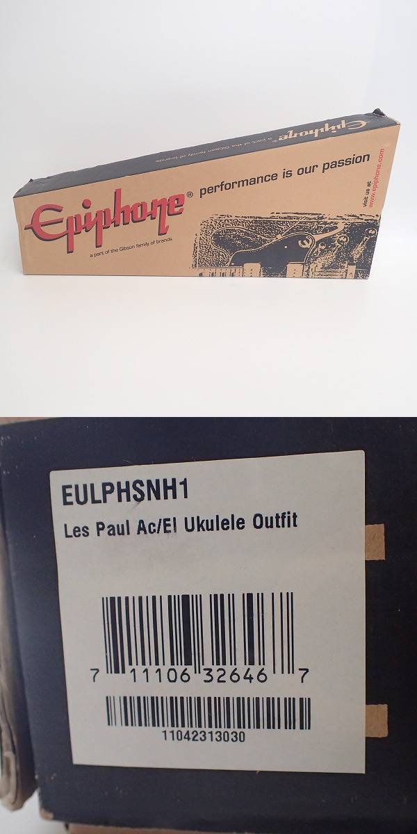 実際に弊社で買取させて頂いた★Epiphone/エピフォン Les Paul Acoustic/Electric Ukulele レス ポール エレキウクレレ EULPHSNH1の画像 9枚目