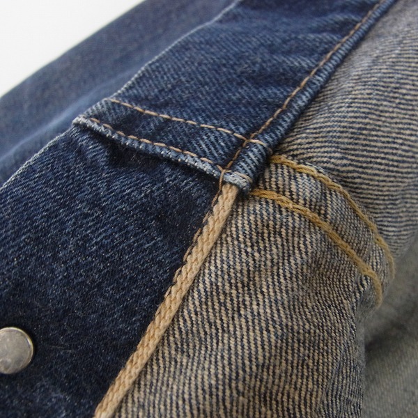 実際に弊社で買取させて頂いたDENIME/ドゥニーム インディゴ デニムジャケット XLの画像 5枚目