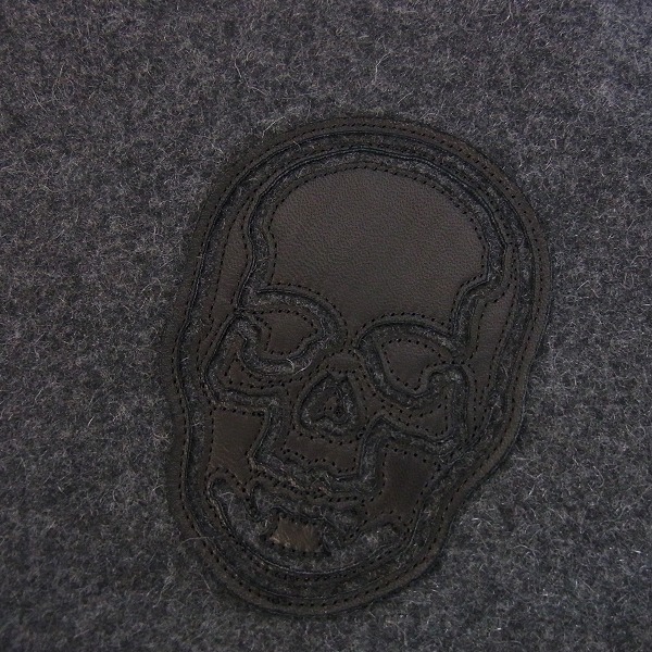 実際に弊社で買取させて頂いたlucien pellat-finet/ルシアンペラフィネ カシミヤ×ホースハイド スタジャン/ブルゾン Sの画像 5枚目